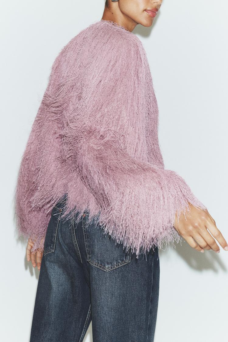 VESTE BOMBER À FRANGES