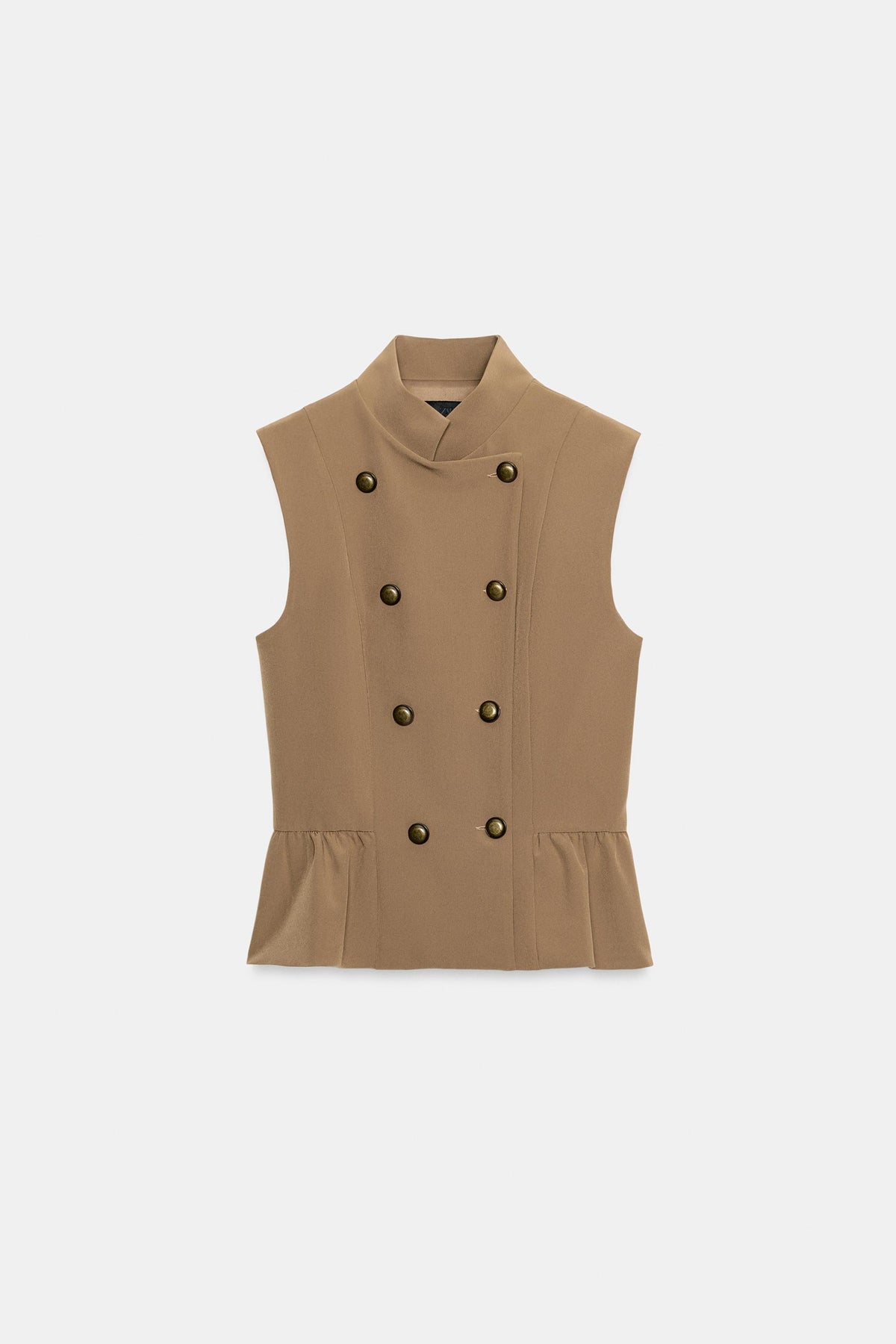 TOP GILET PEPLUM À BOUTONS