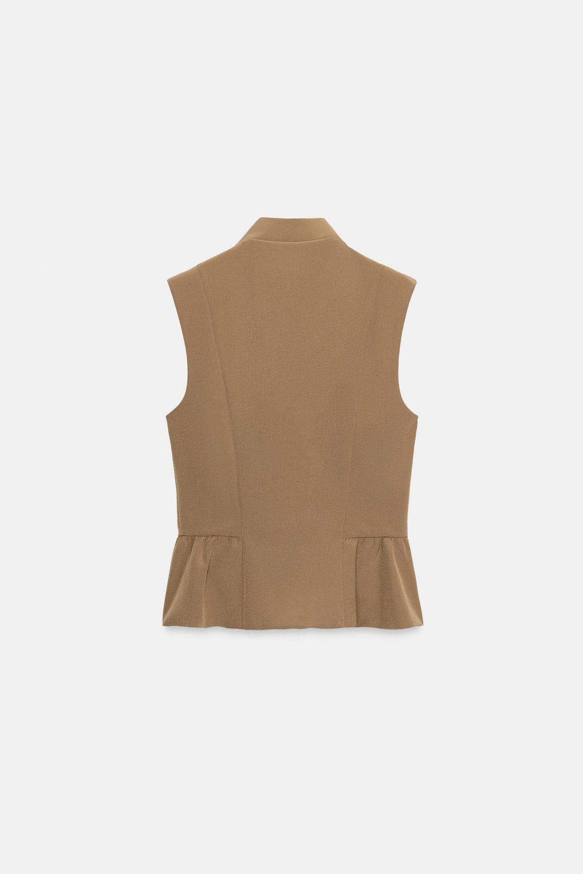 TOP GILET PEPLUM À BOUTONS