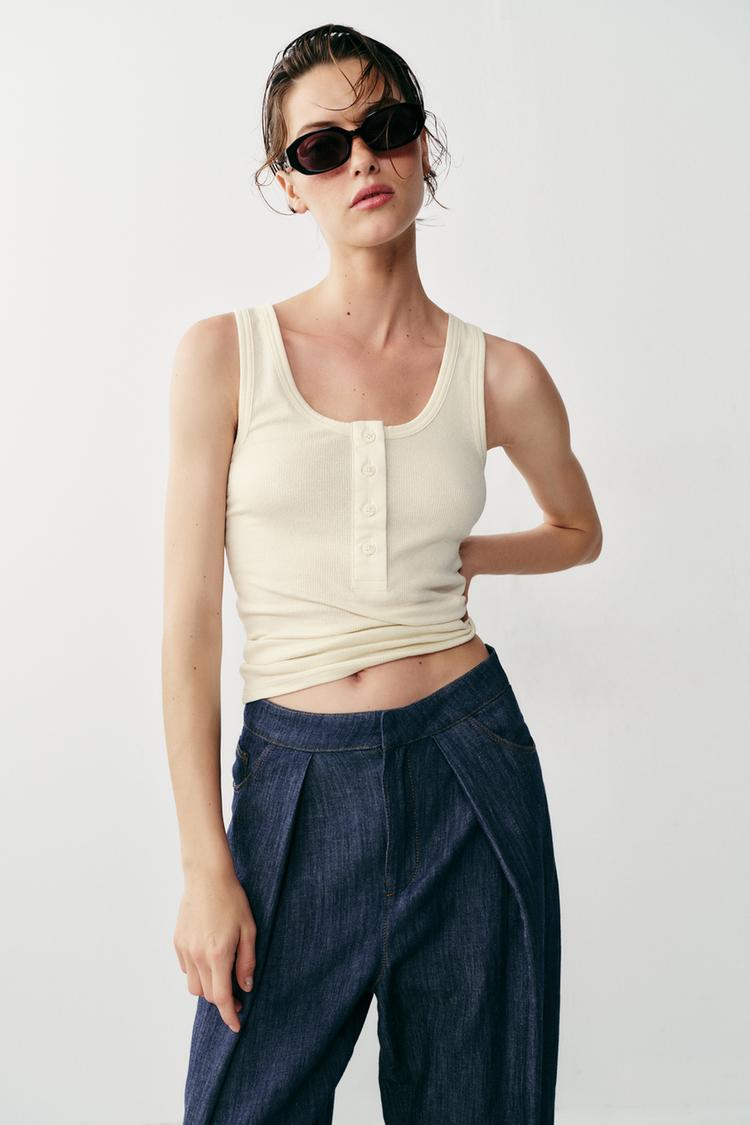 PANTALON À PLIS AVEC LIN