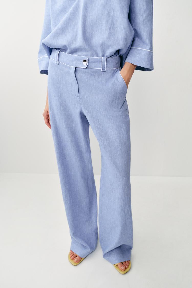PANTALON LIN DÉTAIL LISERÉS