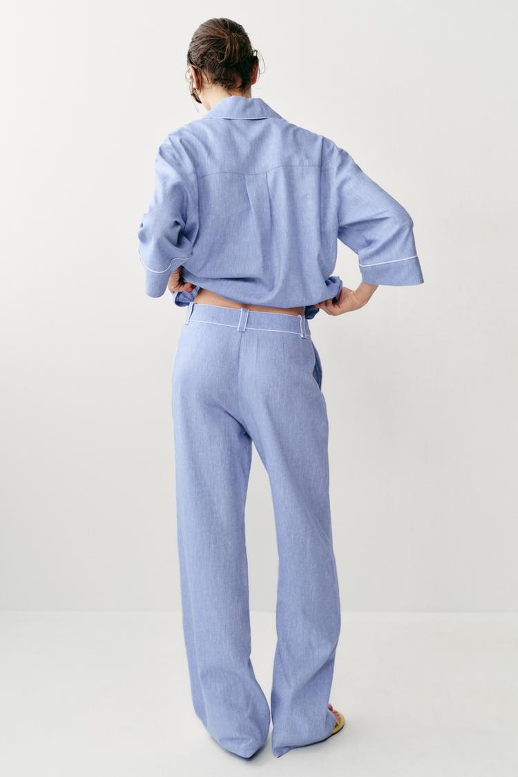PANTALON LIN DÉTAIL LISERÉS