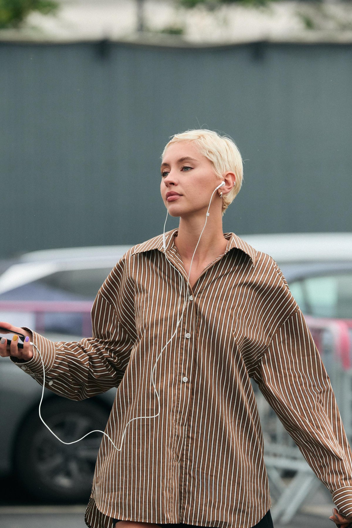 CHEMISE OVERSIZE EN POPELINE À RAYURES