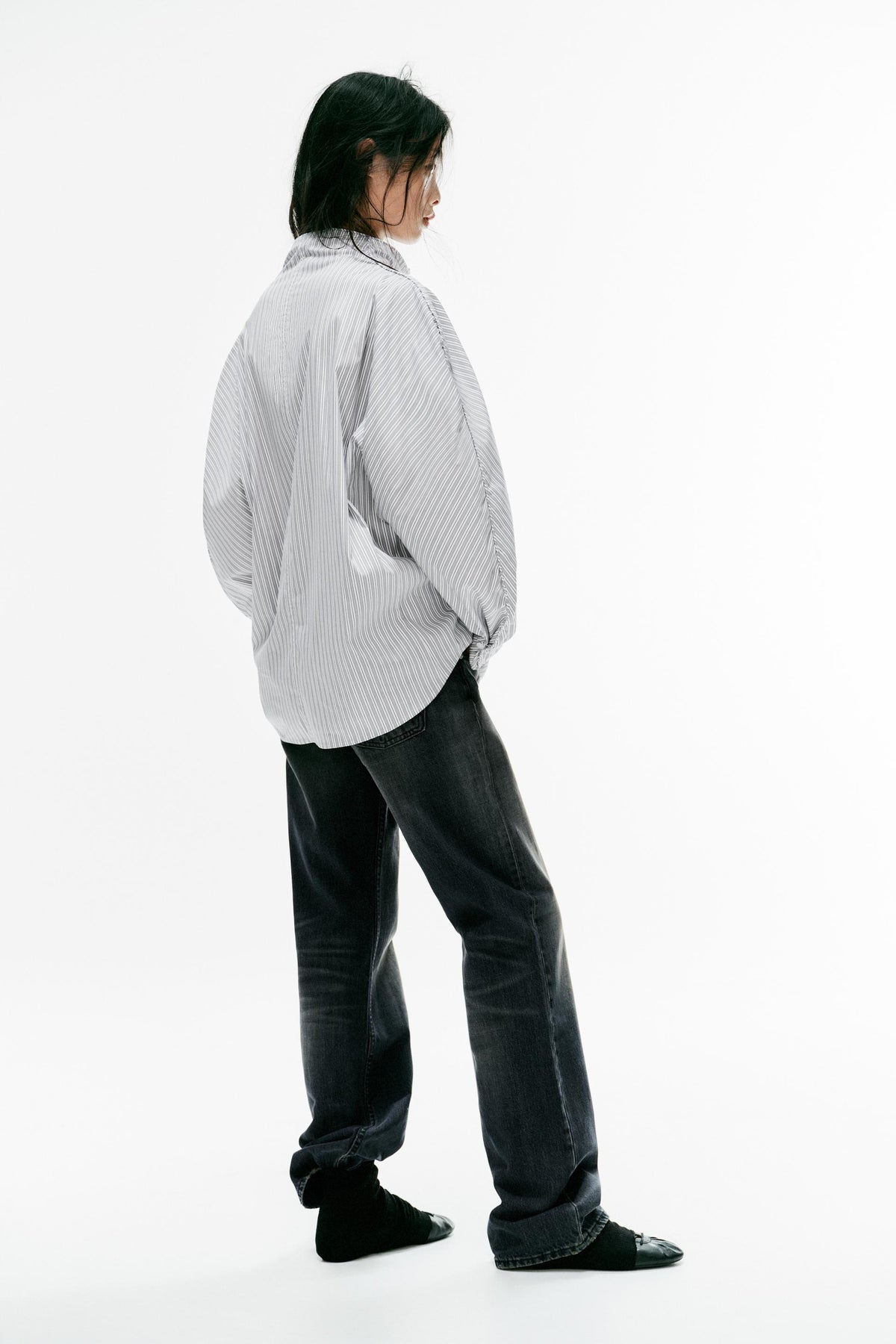 CHEMISE POPELINE RAYURES VOLUME