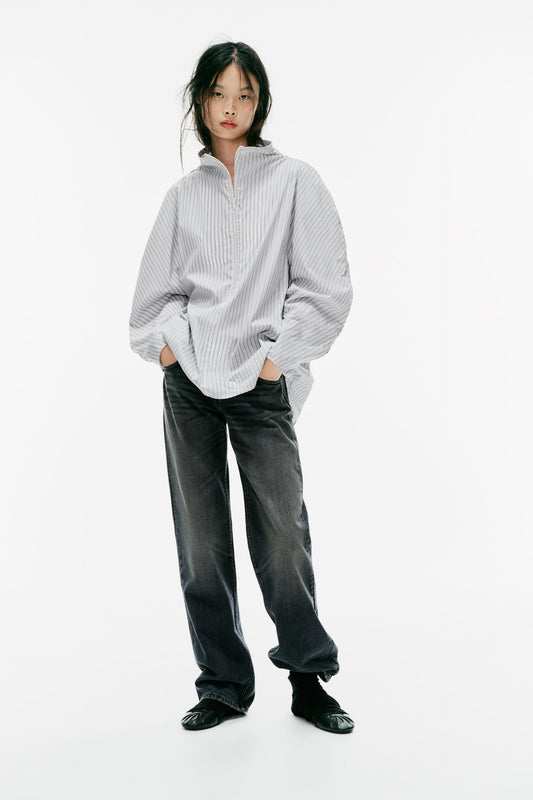 CHEMISE POPELINE RAYURES VOLUME