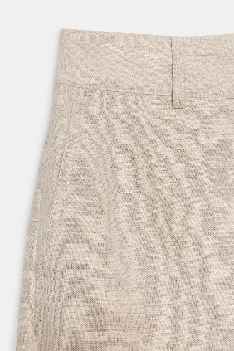 PANTALON BARREL AVEC LIN