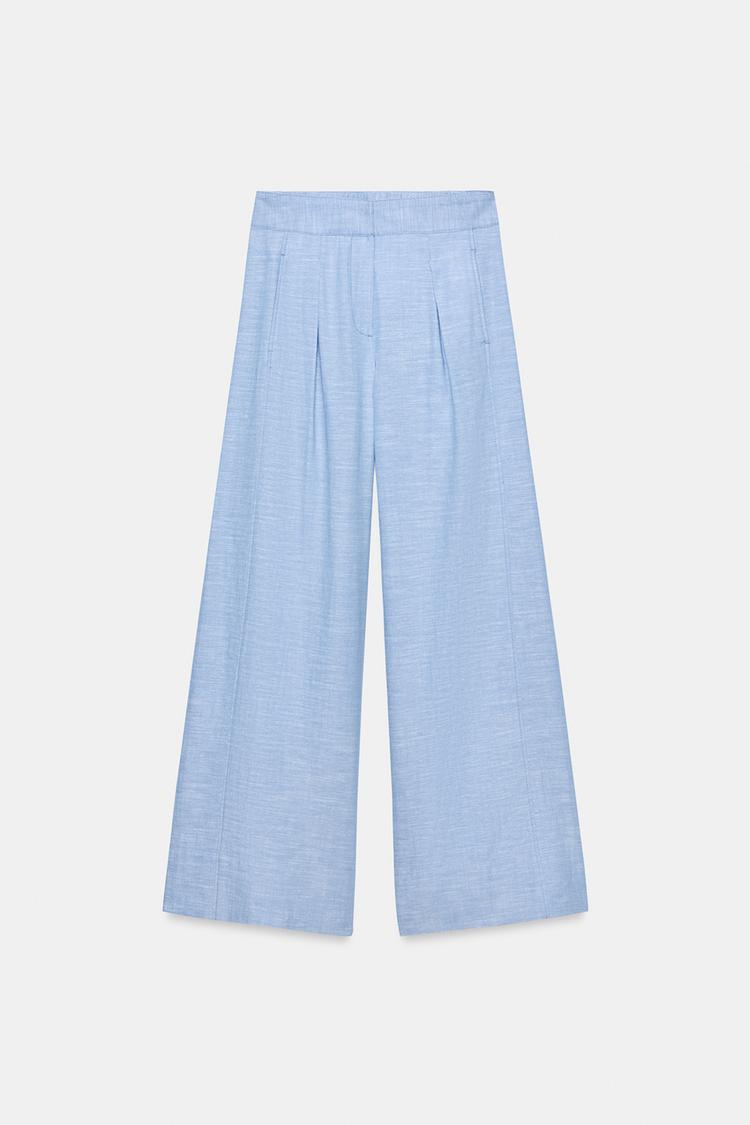 PANTALON LARGE AVEC LIN