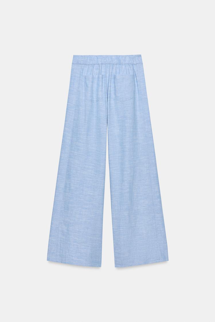 PANTALON LARGE AVEC LIN
