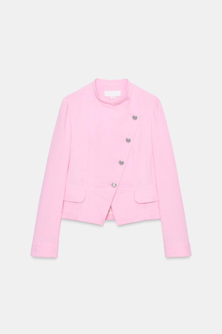 VESTE À BOUTONNAGE CROISÉ 100% COTON