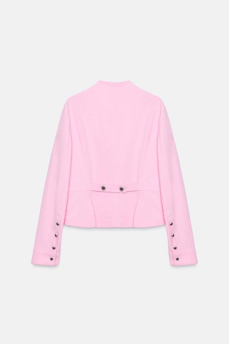 VESTE À BOUTONNAGE CROISÉ 100% COTON