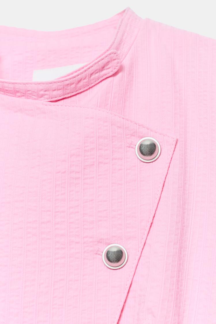 VESTE À BOUTONNAGE CROISÉ 100% COTON