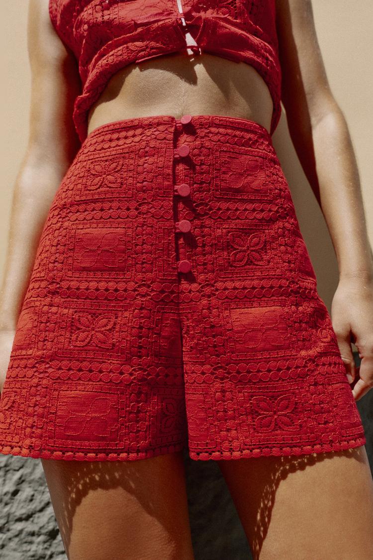 SHORT EN GUIPURE