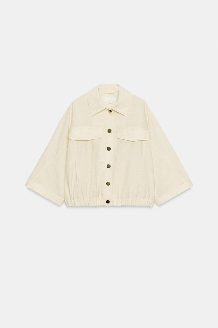 ENSEMBLE BLOUSE SAFARI À MANCHES RETROUSSÉES | PANTALON À TAILLE ÉLASTIQUE