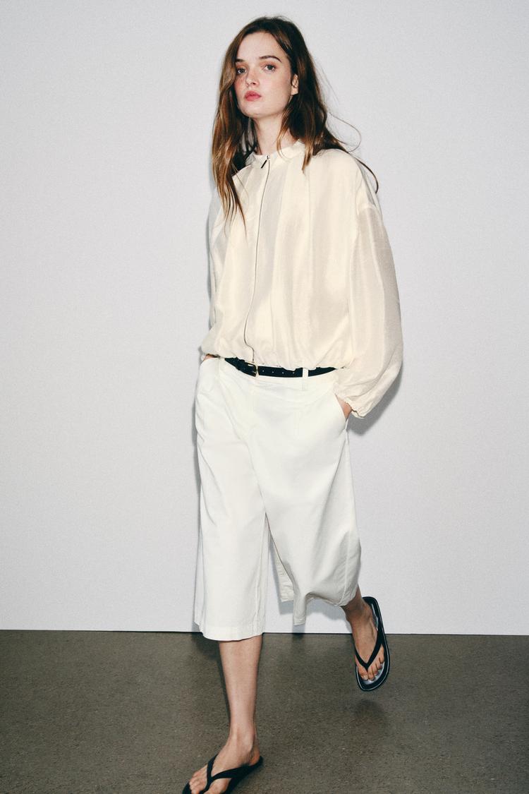BLOUSON BOMBER À PLIS