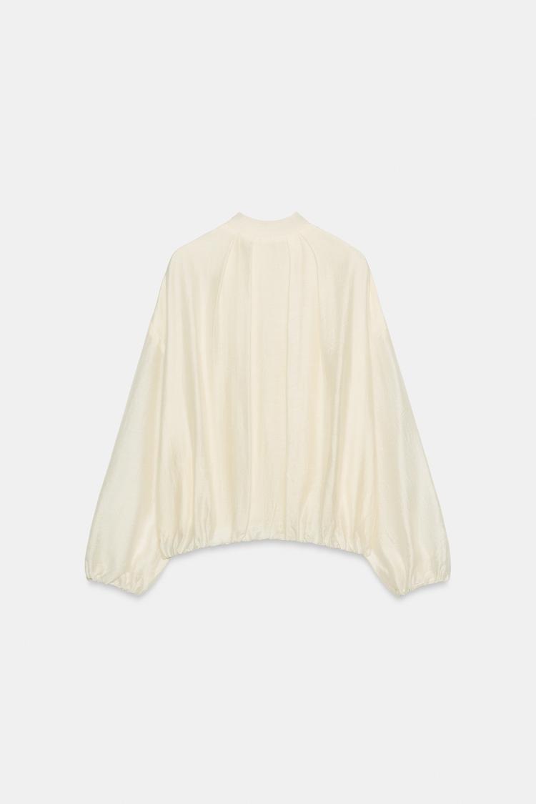 BLOUSON BOMBER À PLIS