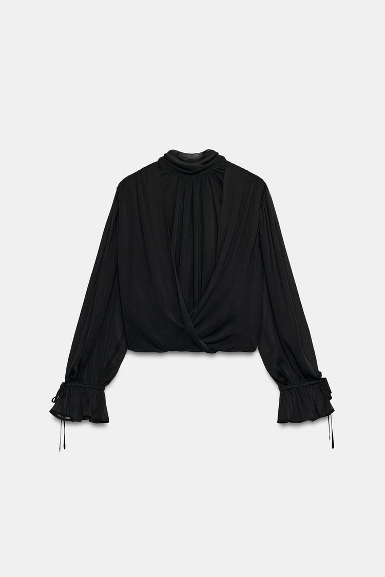 TOP DRAPÉ AVEC LACET ARRIÈRE