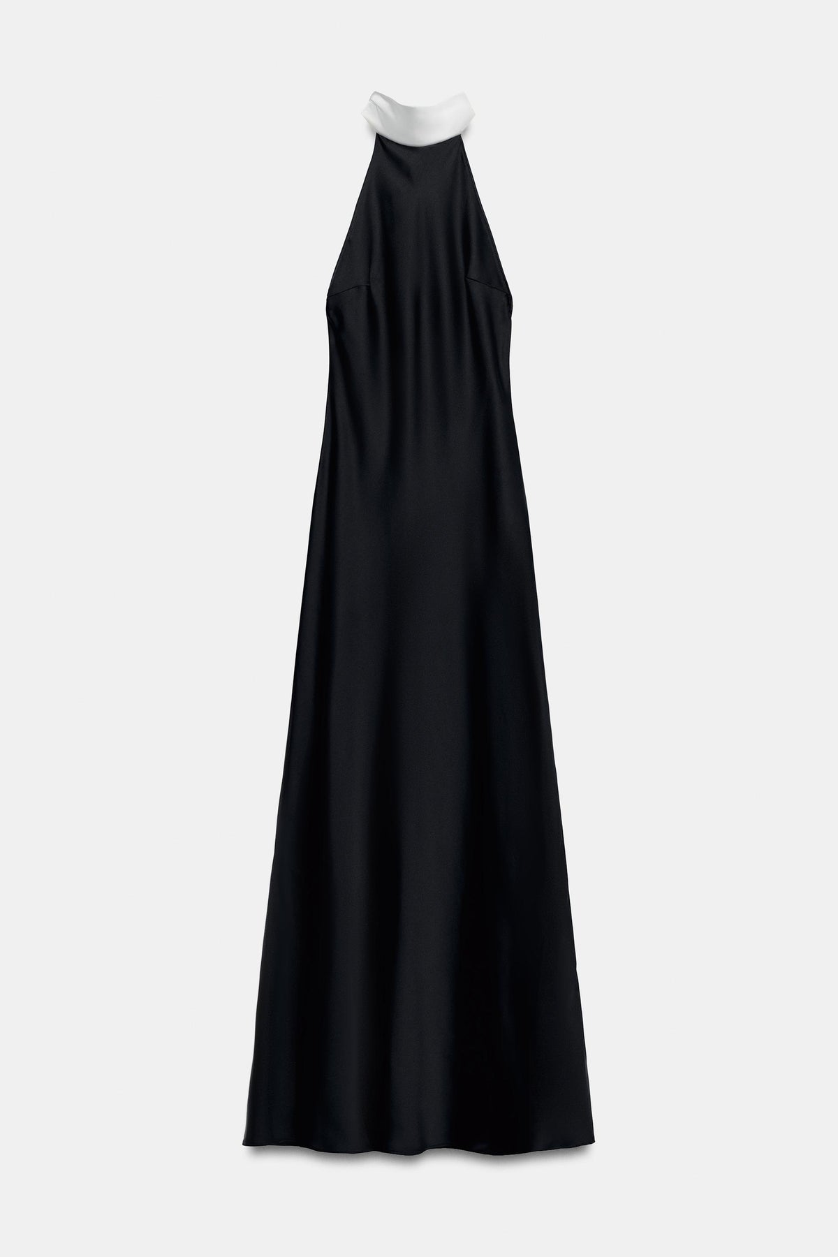 ROBE LONGUE SATINÉE À NŒUD