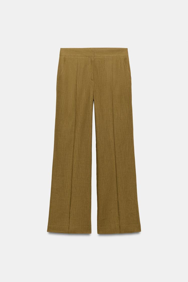 PANTALON DROIT AVEC LIN