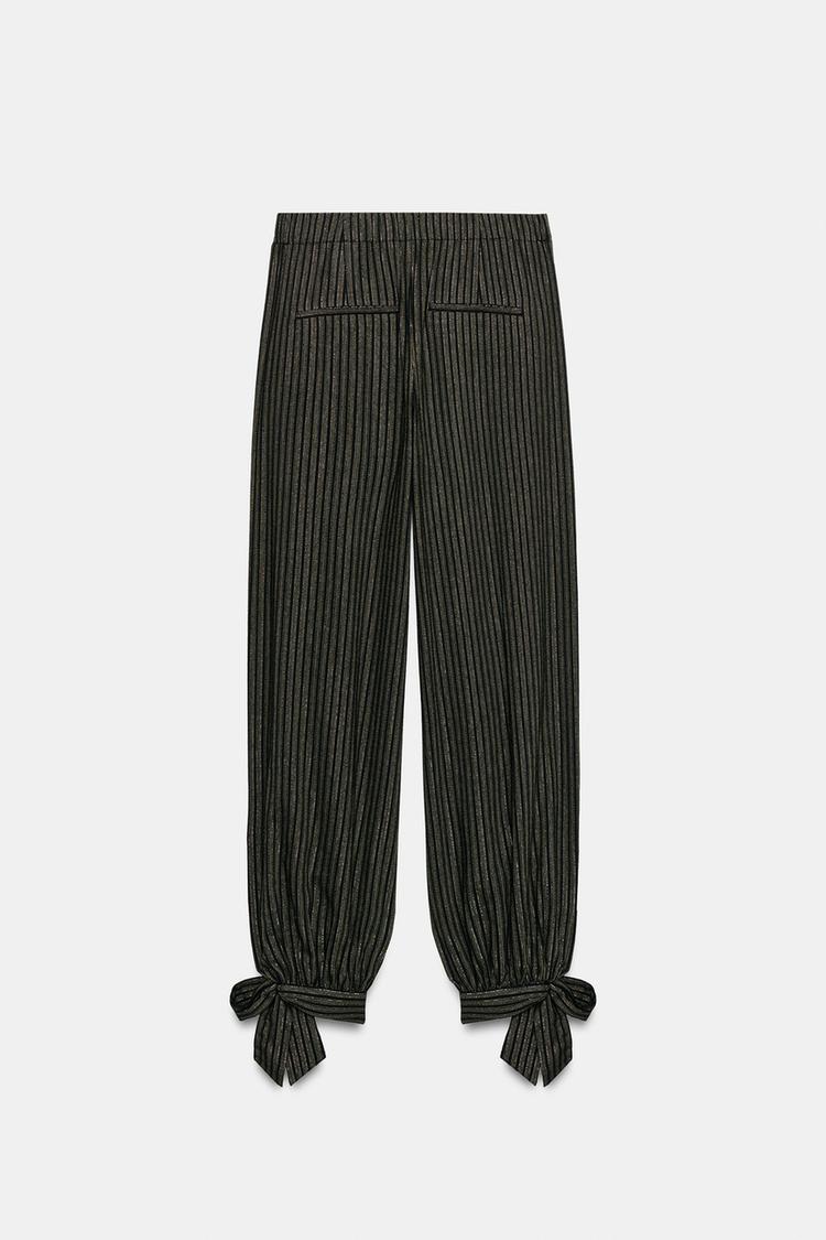 PANTALON BOUFFANT LACETS FIL MÉTALLISÉ