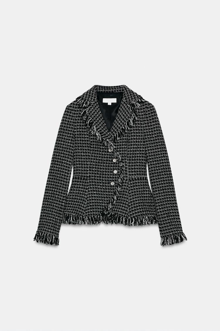BLAZER STRUCTURÉ À EFFET EFFILOCHÉ