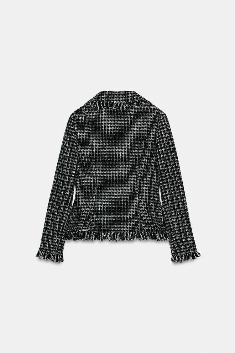 BLAZER STRUCTURÉ À EFFET EFFILOCHÉ