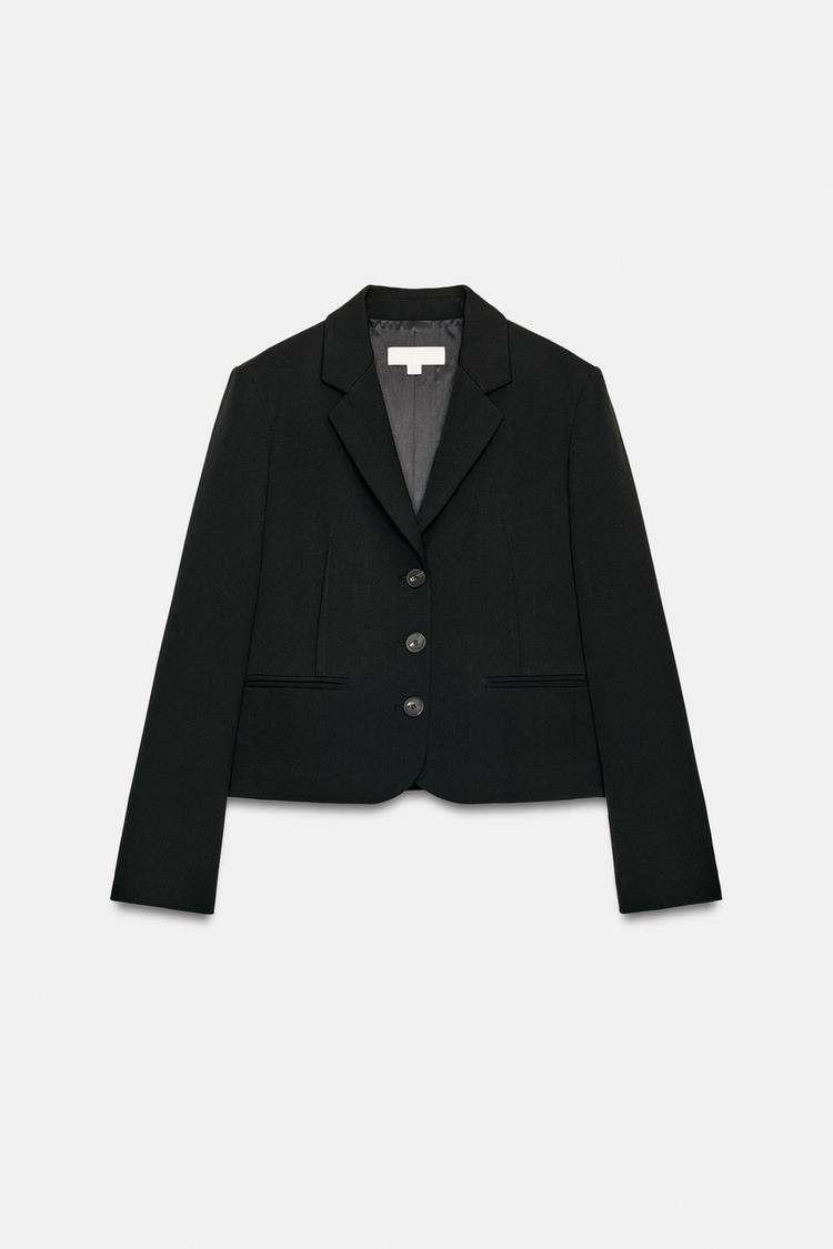 ENSEMBLE VESTE COURTE À NERVURES | PANTALON FLARE À FENTES