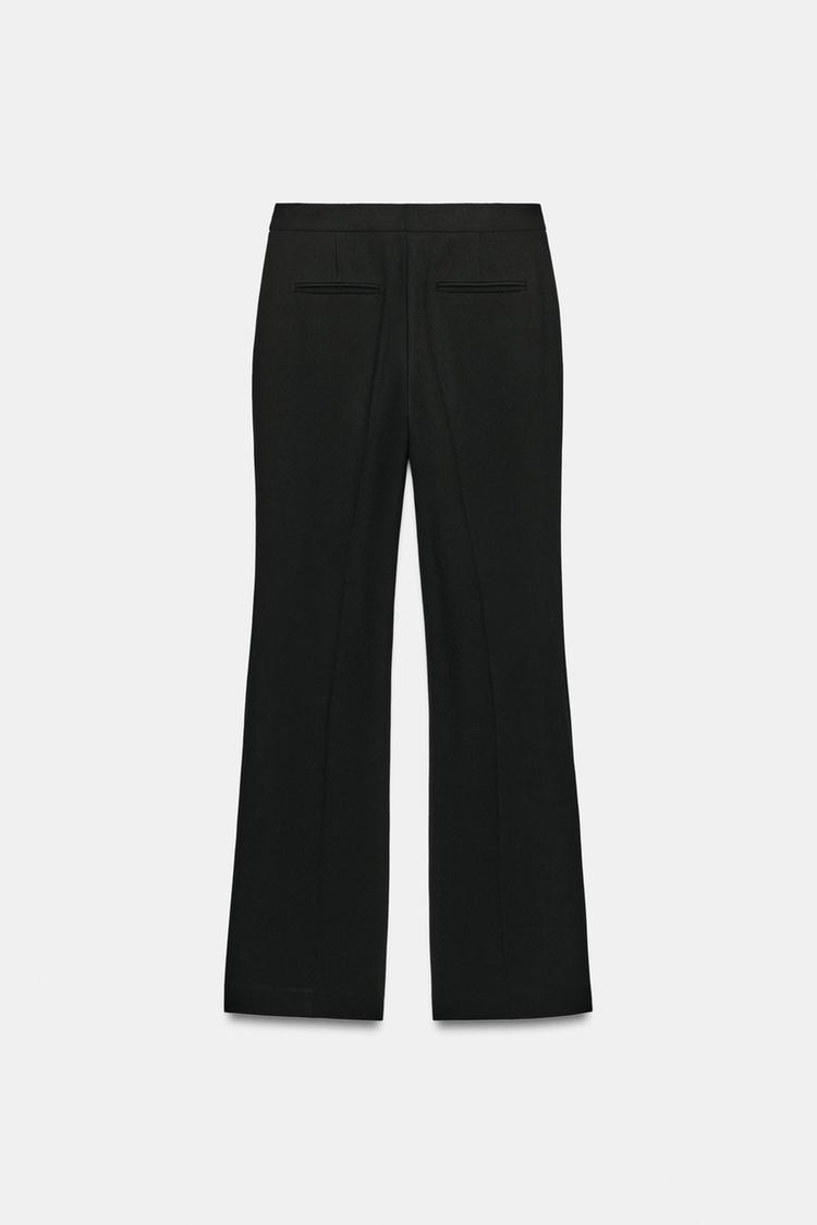 ENSEMBLE VESTE COURTE À NERVURES | PANTALON FLARE À FENTES
