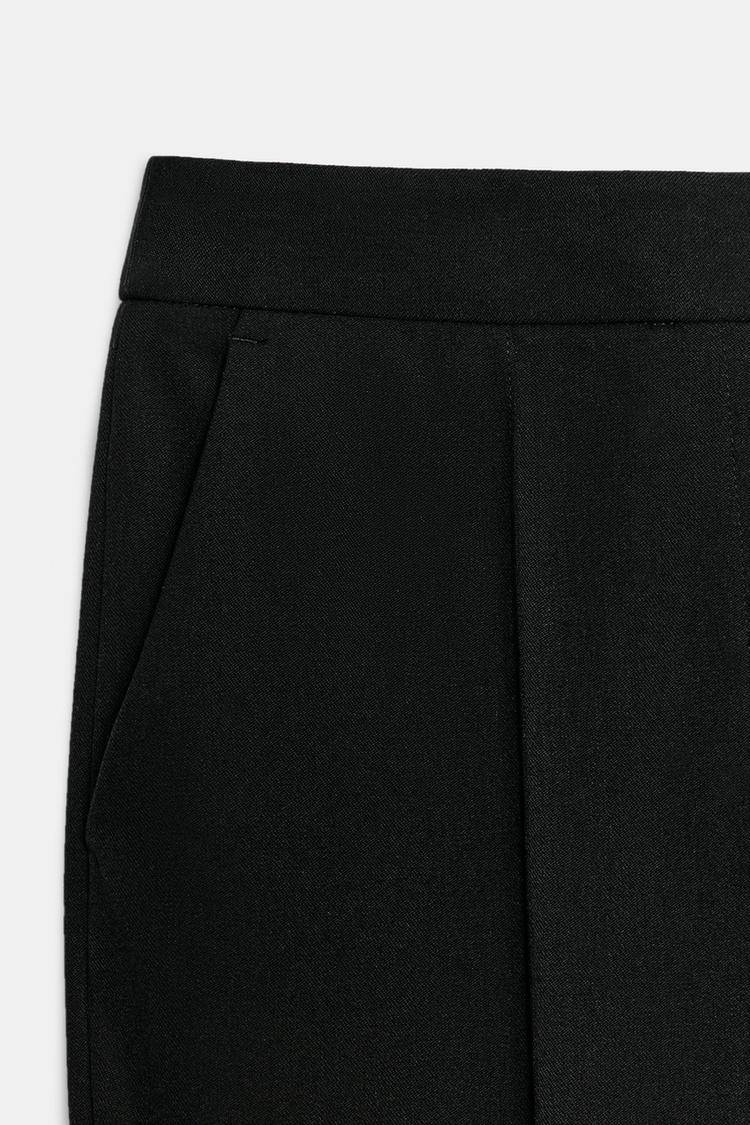 ENSEMBLE VESTE COURTE À NERVURES | PANTALON FLARE À FENTES