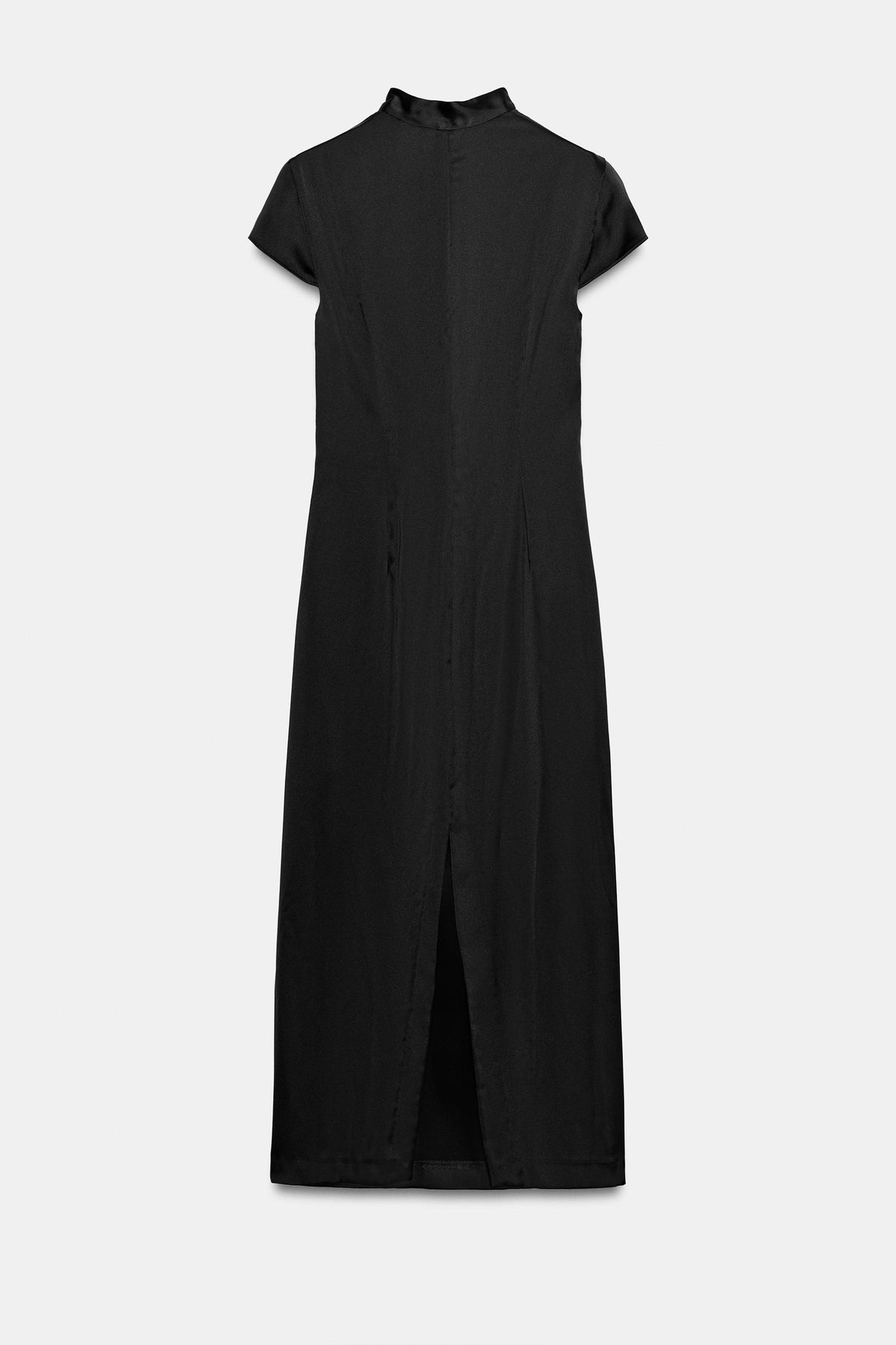 ROBE MI-LONGUE SATINÉE AVEC OUVERTURE