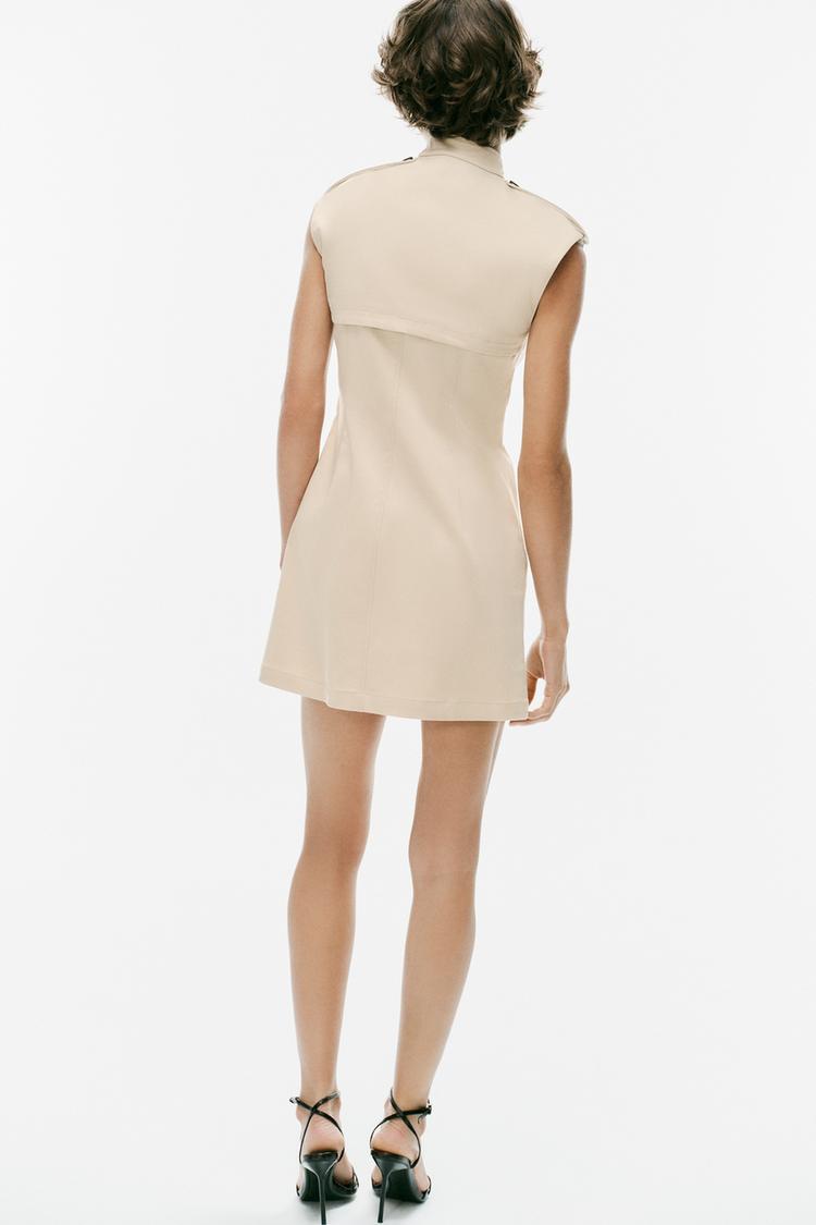 ROBE COURTE TRENCH-COAT FENDUE