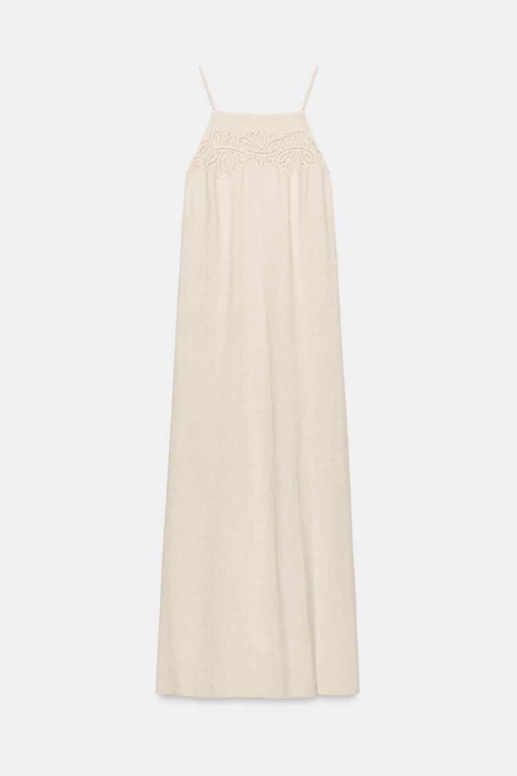 ROBE MIDI BIMATIÈRE EN LIN