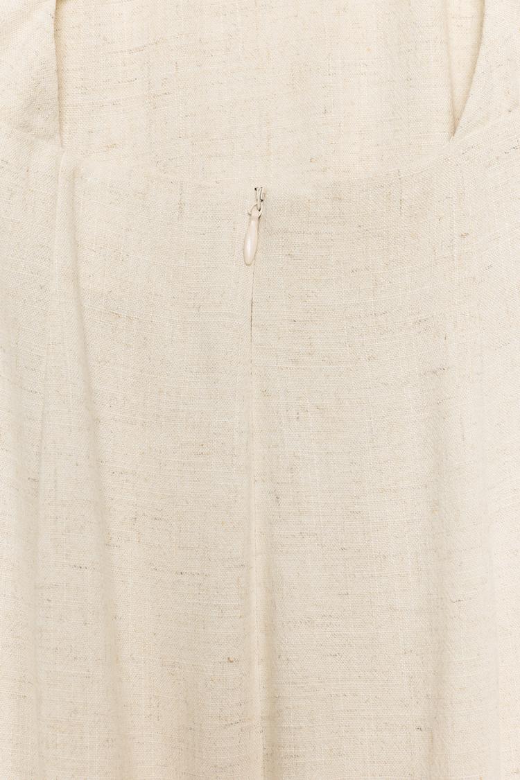 ROBE MIDI BIMATIÈRE EN LIN