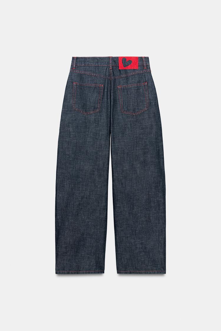 ENSEMBLE GILET  PANTALON BARREL EN LIN À SURPIQÛRES CONTRASTÉES