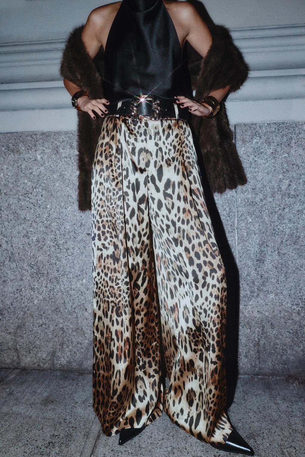 PANTALON LARGE SATINÉ SANS CEINTURE
