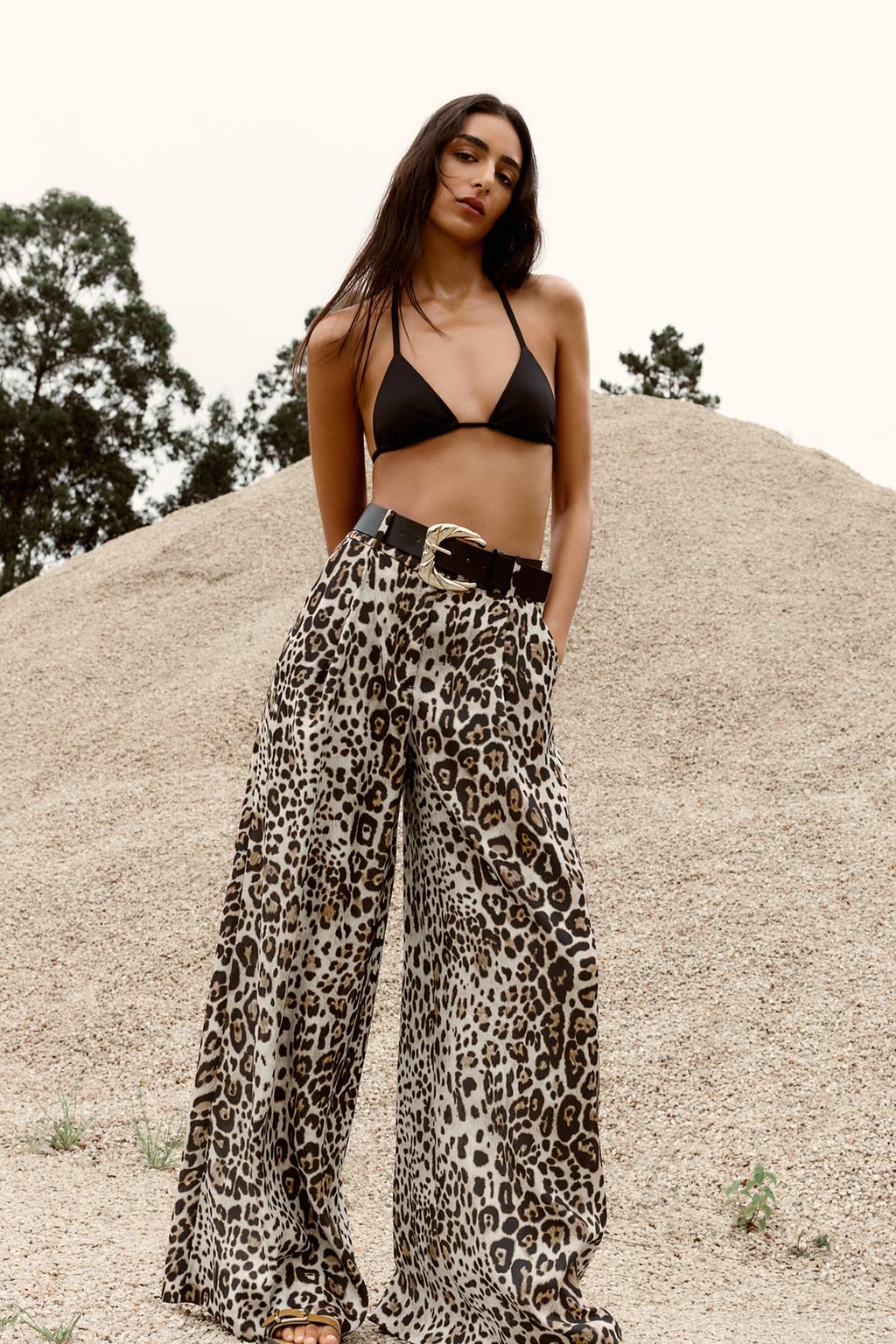 PANTALON LARGE SATINÉ SANS CEINTURE