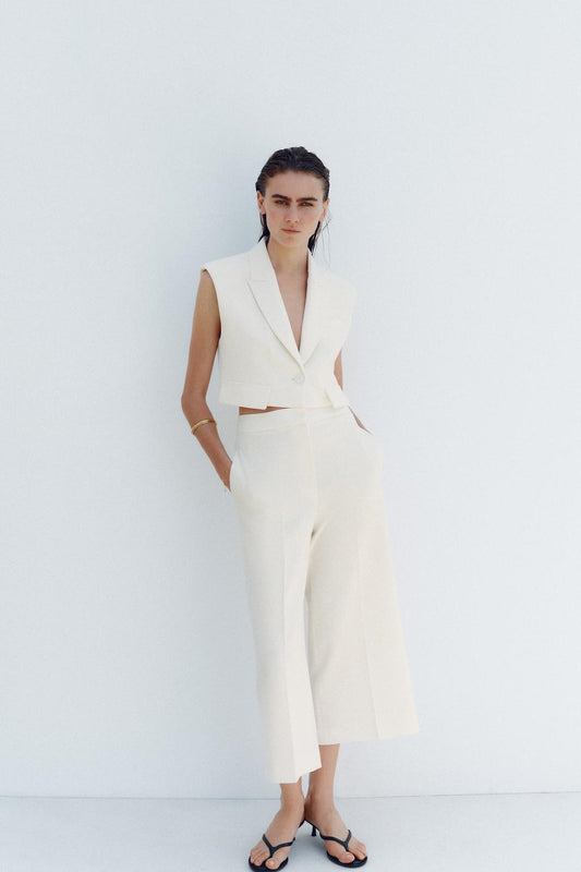 JUPE-CULOTTE TAILLE HAUTE