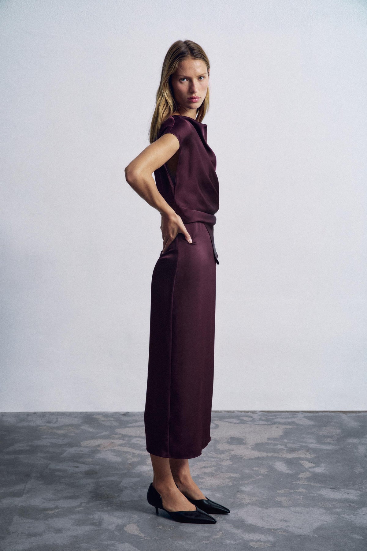 ROBE DRAPÉE MIDI