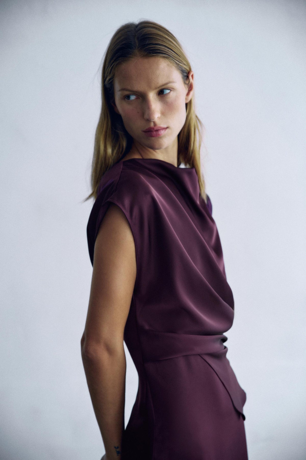 ROBE DRAPÉE MIDI