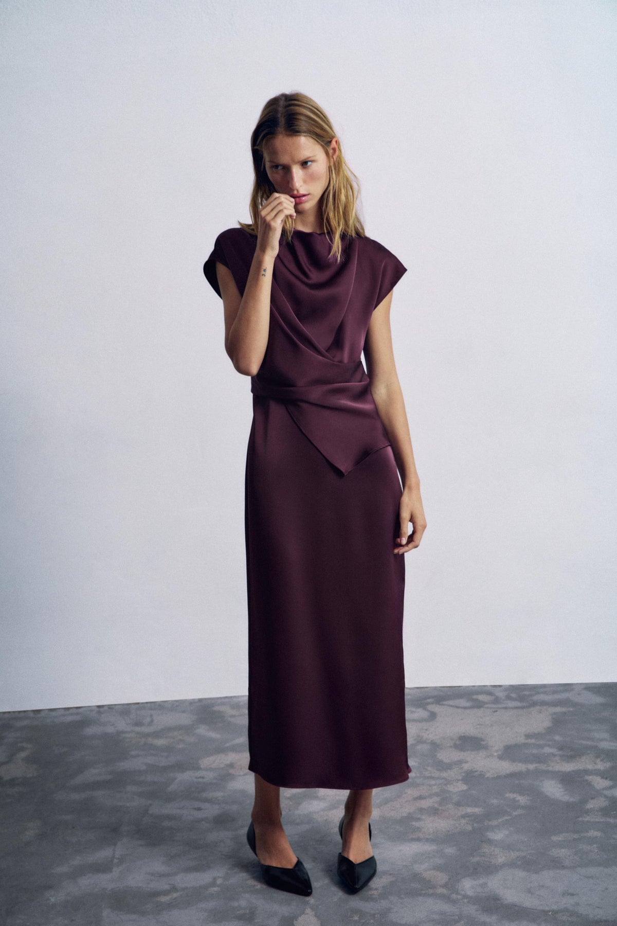 ROBE DRAPÉE MIDI