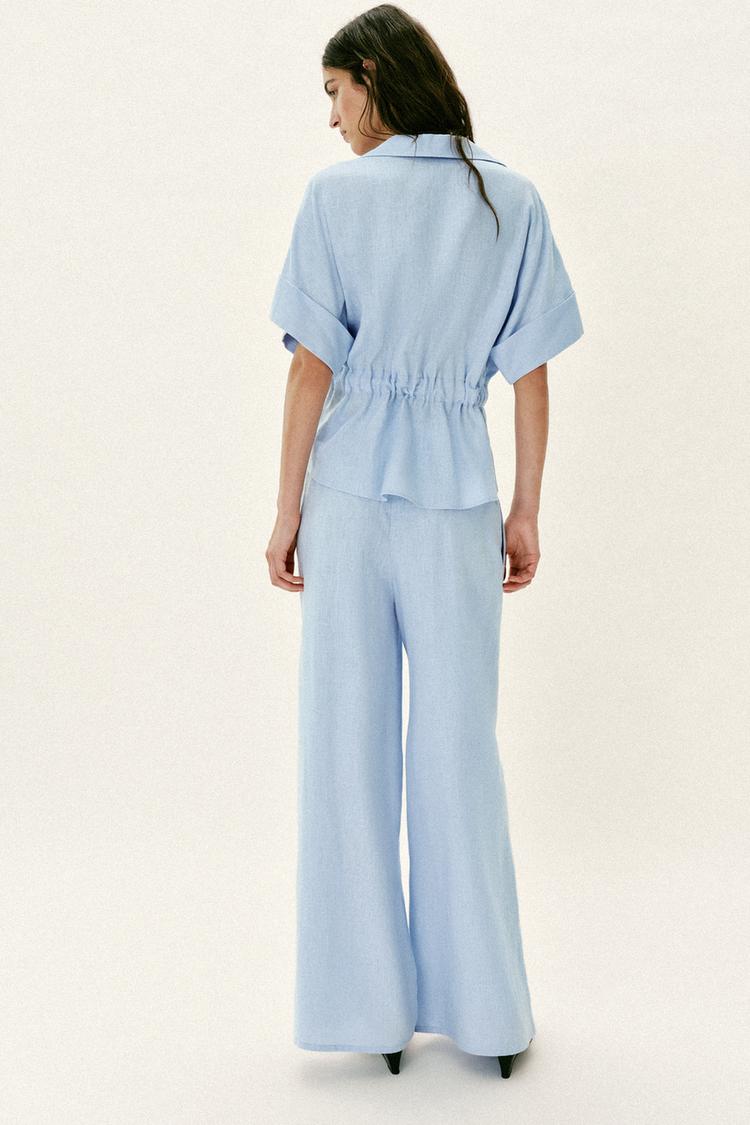 PANTALON LARGE AVEC LIN