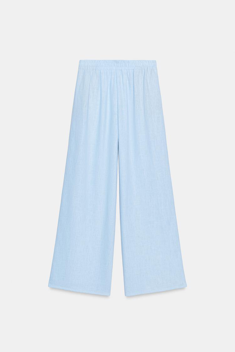 PANTALON LARGE AVEC LIN