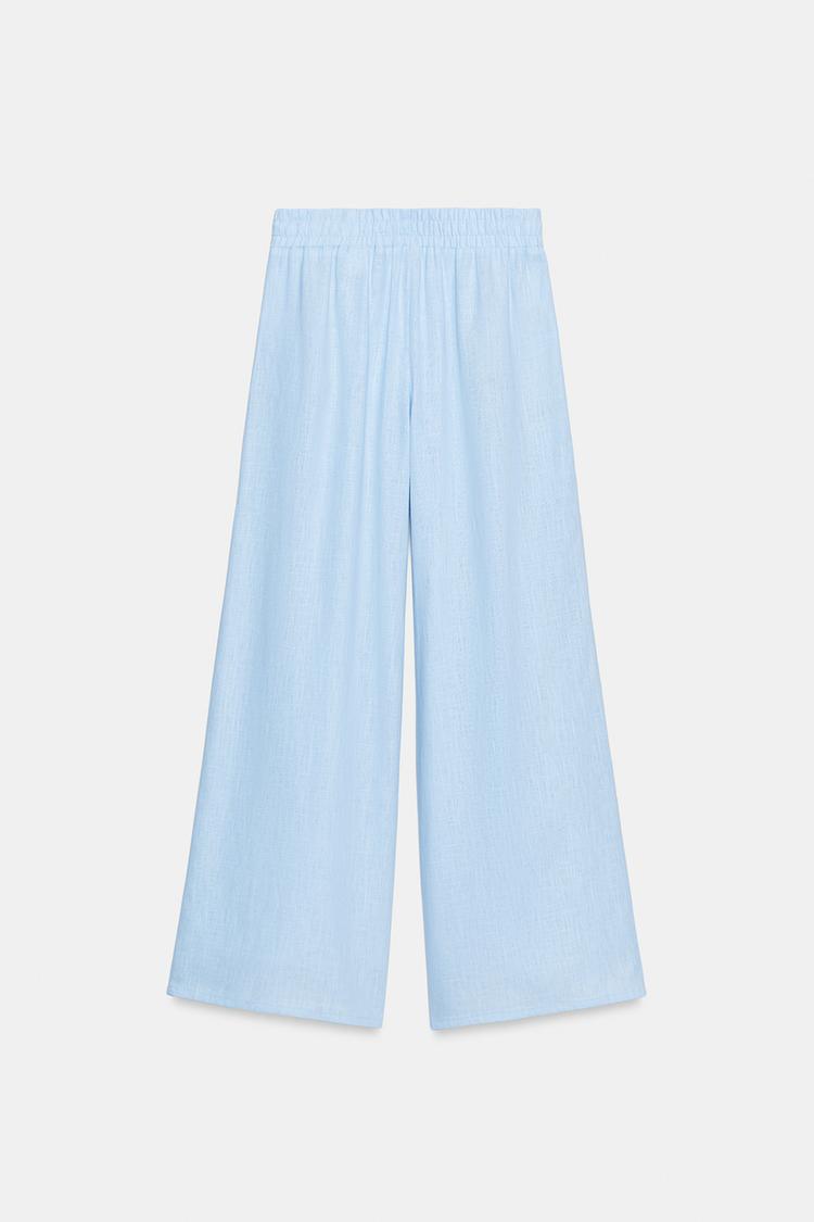 PANTALON LARGE AVEC LIN