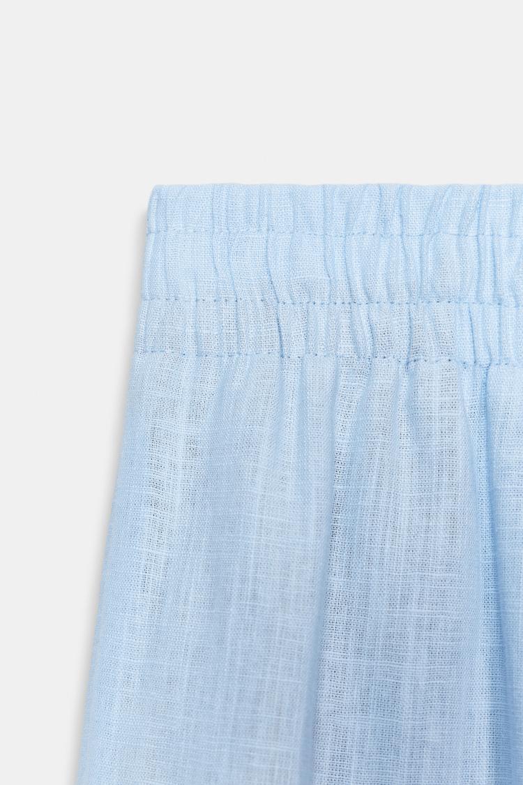 PANTALON LARGE AVEC LIN