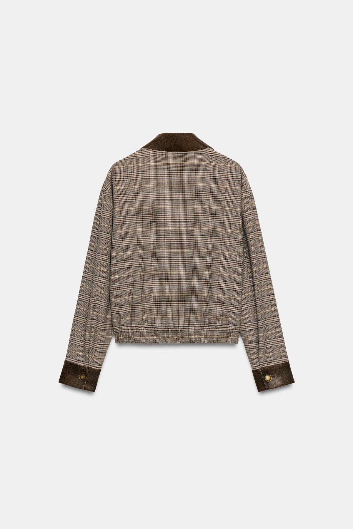 VESTE BOMBER COMBINÉE PIED-DE-POULE