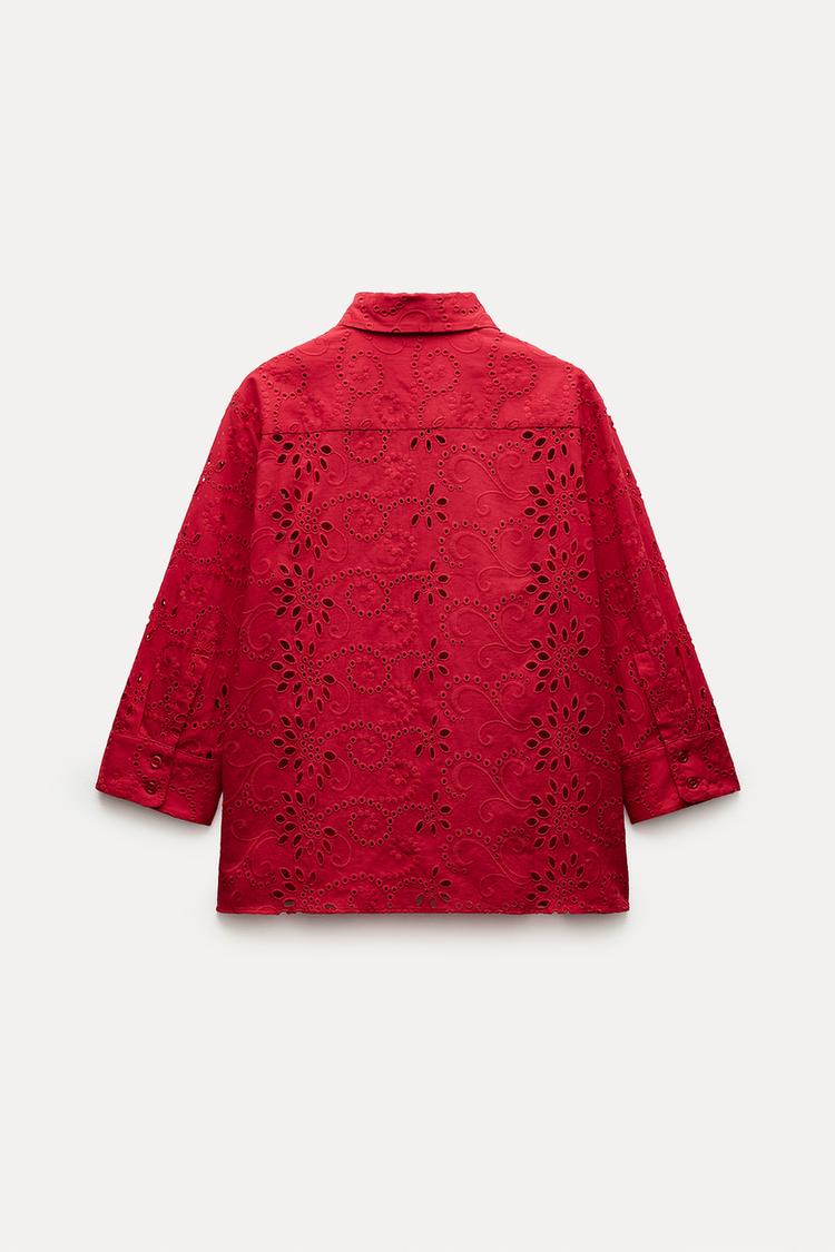 Chemise En Popeline Avec Broderie