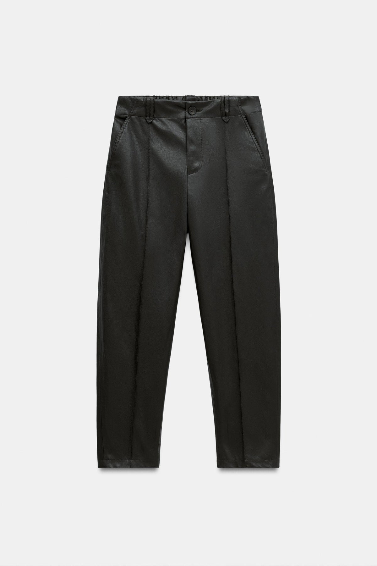 PANTALON À NERVURE MATIÈRE SYNTHÉTIQUE