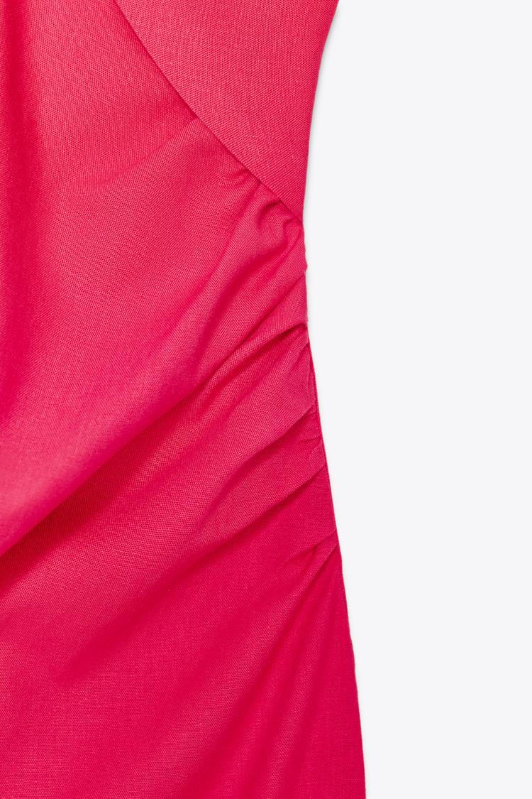 ROBE MIDI AJOURÉE AVEC LIN