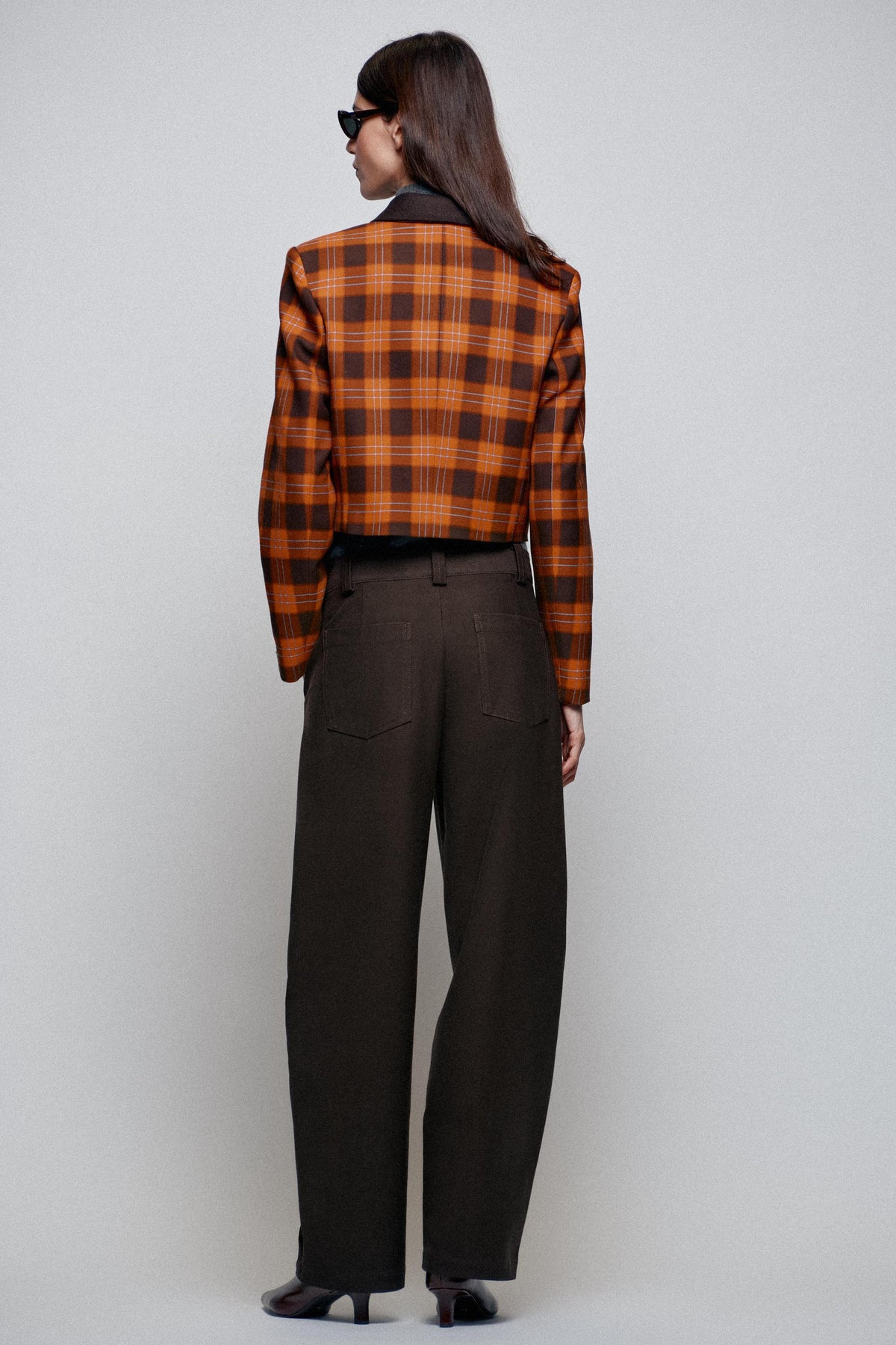 VESTE COURTE À CARREAUX