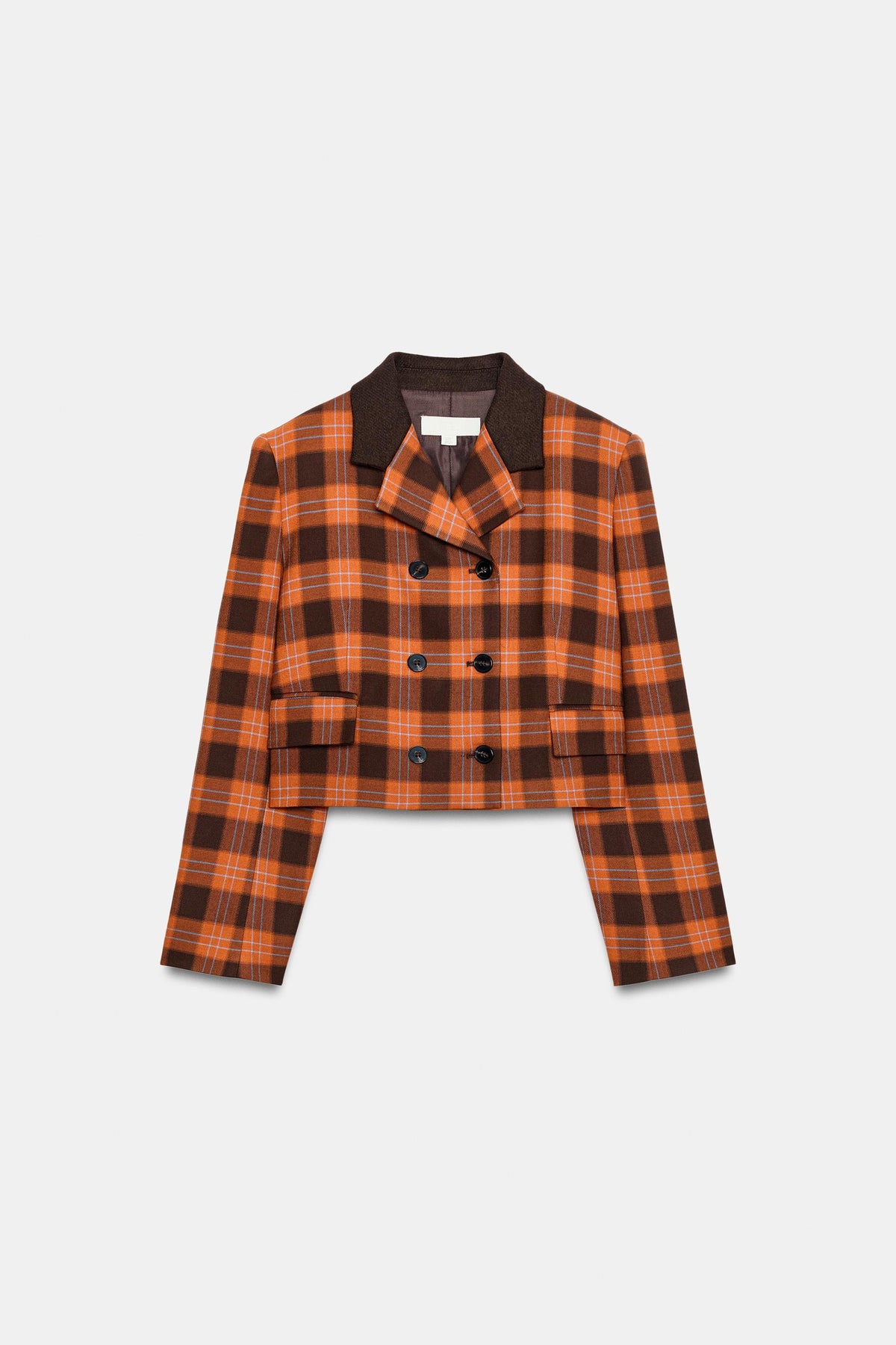 VESTE COURTE À CARREAUX