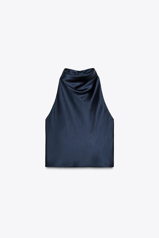 TOP HALTER SATINÉ